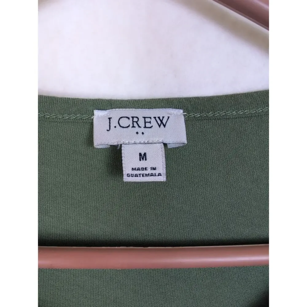 J.Crew green tshirt dress Size Medium Casual Staple Minimal Preppy Comfycore